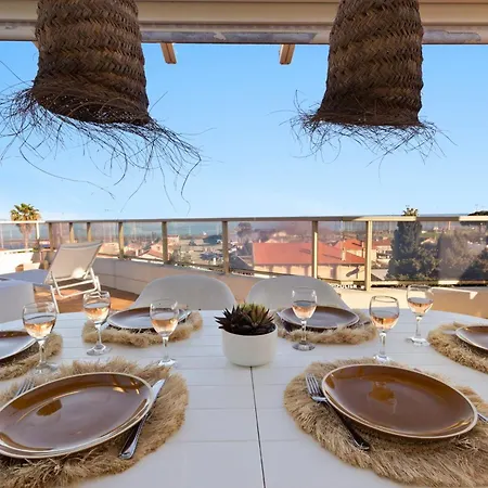 The Rooftop - Jacuzzi - Sea - 180 Terrace - Parking 公寓 昂蒂布